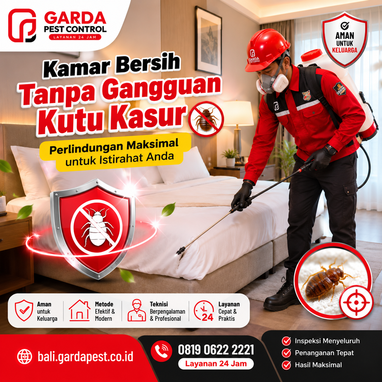 Jasa Pembasmi Kutu Kasur Cepat Tanggap di Bali - Garda Pest Control: Solusi Optimal!