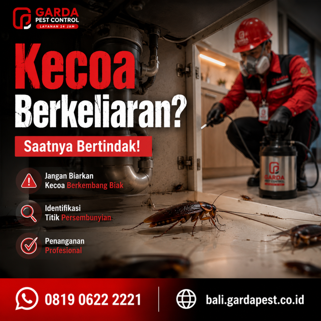 Jasa Pembasmi Kecoa Bali Tepercaya
