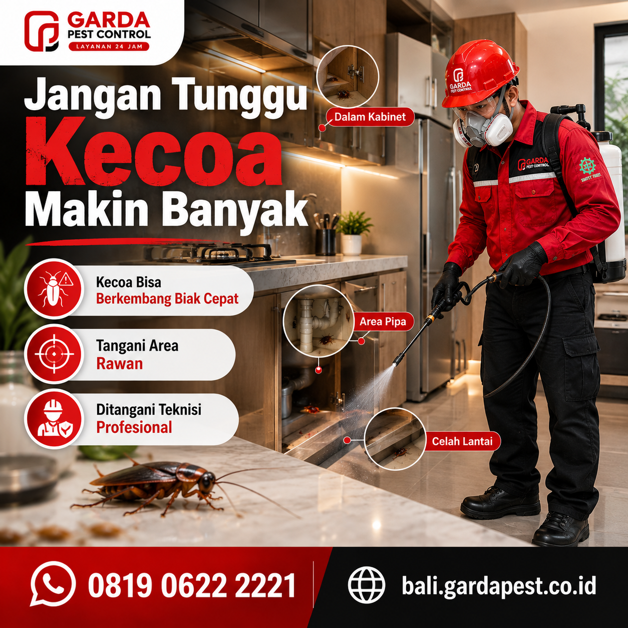 Jasa Pembasmi Kecoa untuk Restoran dan Dapur Komersial: Solusi Sanitasi Bisnis Kuliner