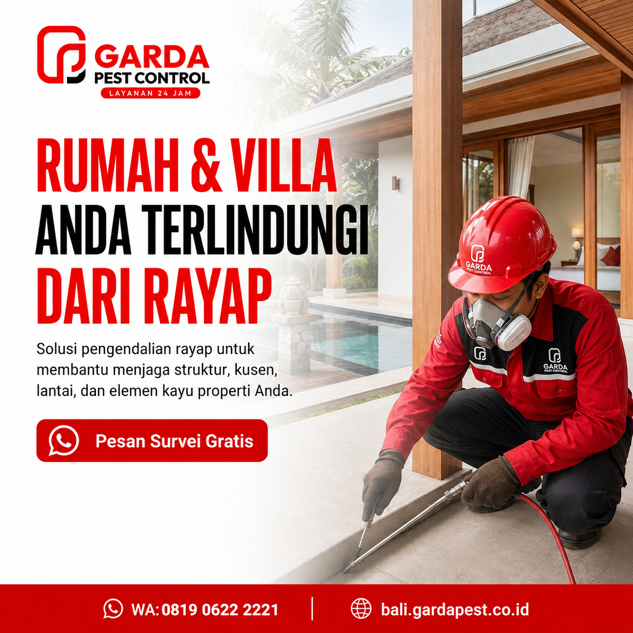 Biaya Jasa Anti Rayap per Meter Lari di Bali dan Cara Menghitungnya