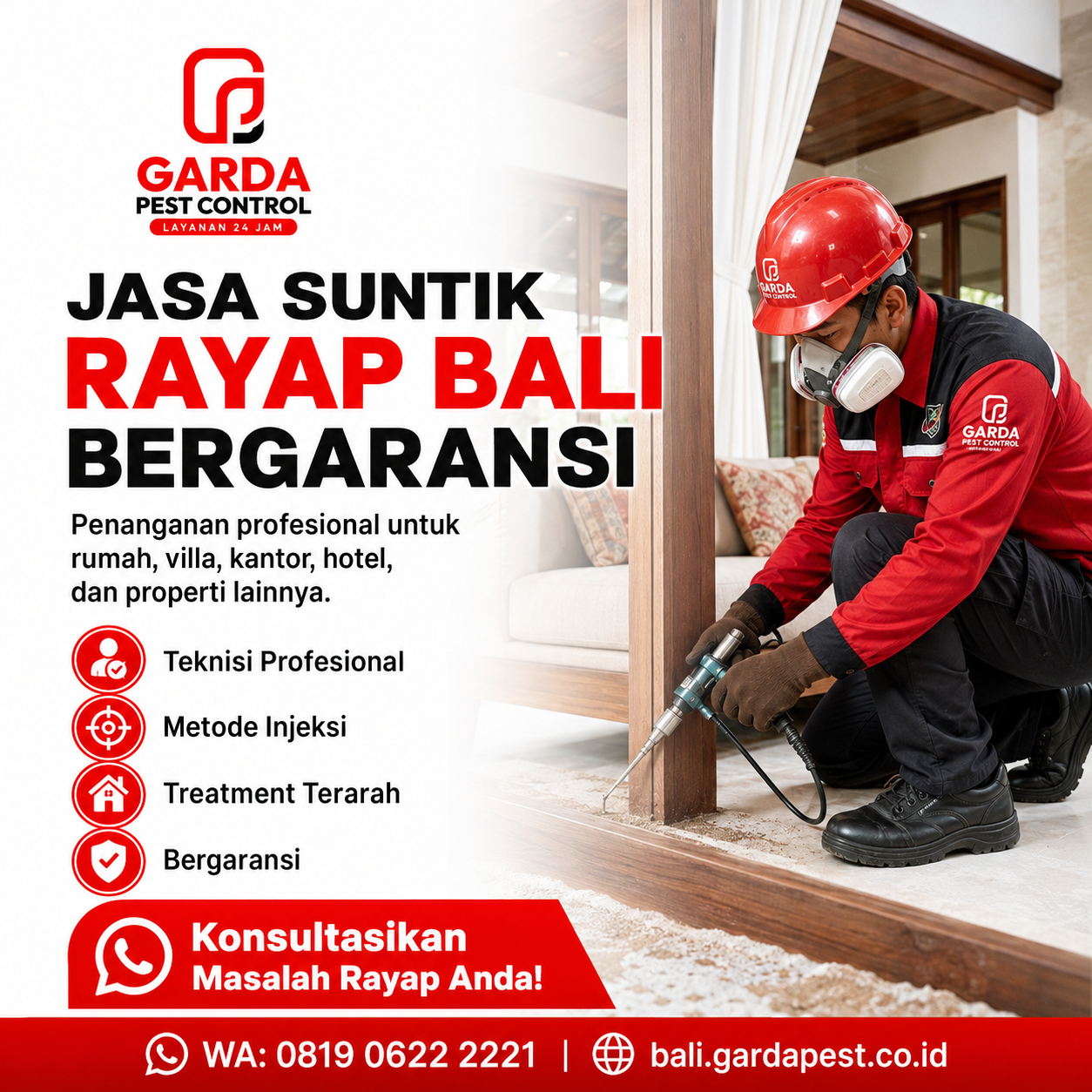 Layanan Jasa Anti Rayap Pra Konstruksi Proyek Villa Bali untuk Perlindungan Pondasi Bangunan