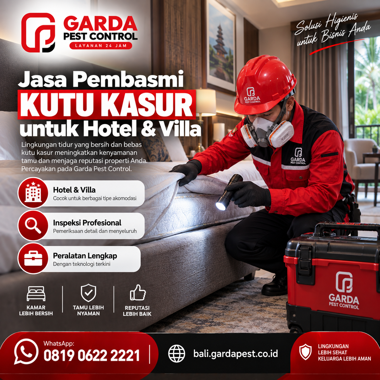 Basmi Kutu Kasur (Bed Bugs) di Bali – Spesialis Kamar Hotel & Villa